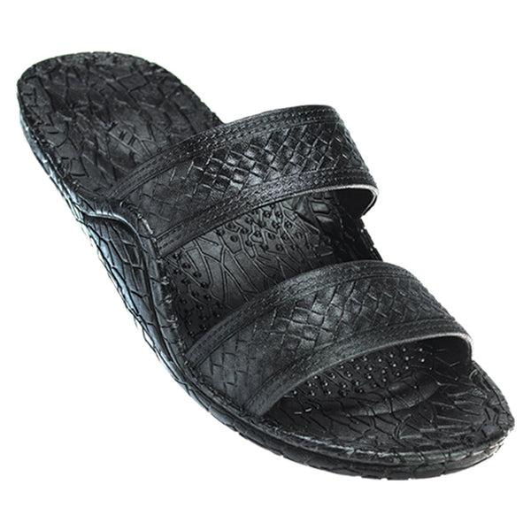Unisex JANDALS in black with simple design and soft comfort for everyday casual wear Unisex JANDALS in black with simple design and soft comfort for everyday casual wear