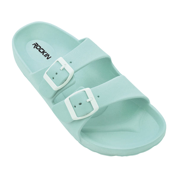 Lightweight and comfortable unisex Huntington slides with modern buckle design for all-day wear