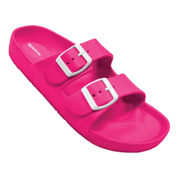 Lightweight and comfortable unisex Huntington slides with modern buckle design for all-day wear