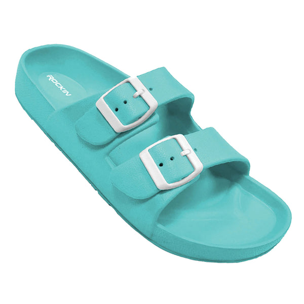 Lightweight and comfortable unisex Huntington slides with modern buckle design for all-day wear