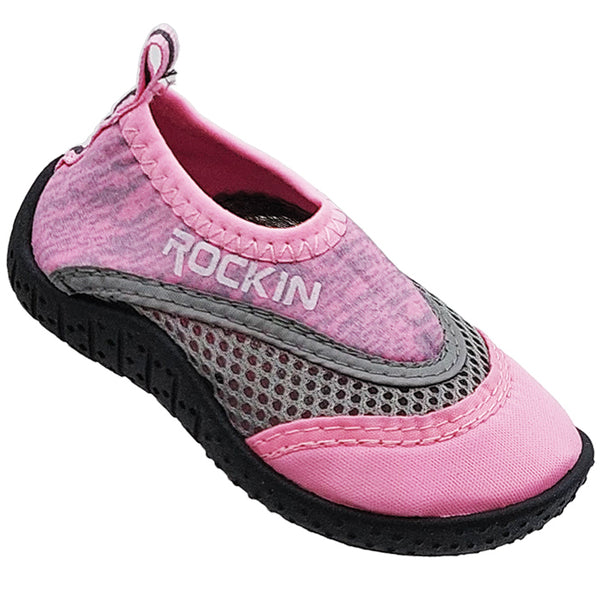 Aqua Carbon Toddlers Aqua Socks, modern carbon design with slip-resistant sole for water activities.
