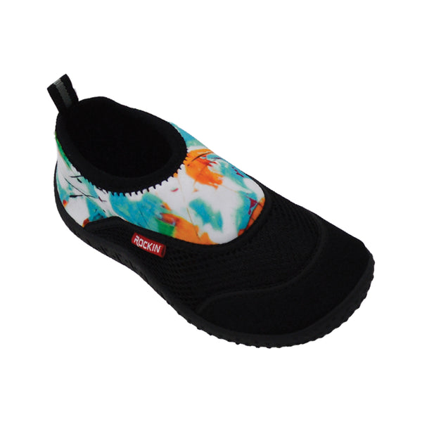 Aqua Neon Splash Toddlers Aqua Socks, vibrant, quick-drying, and slip-resistant for water play.
