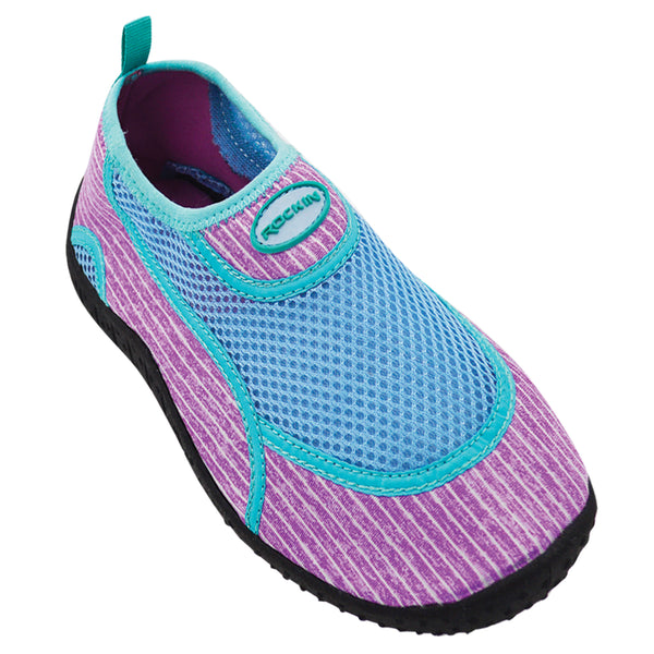 Stylish Women's Aqua Socks with pinstripe design, perfect for water sports and beach activities