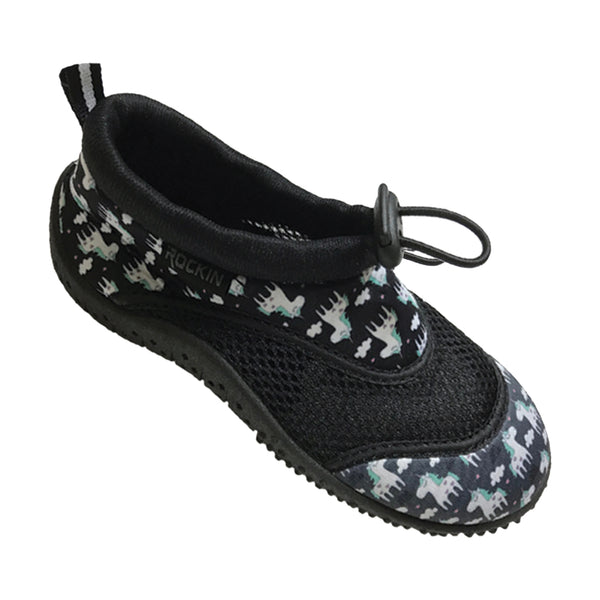 Aqua Unicorns Kids Aqua Socks with non-slip soles, perfect for pool and beach fun.