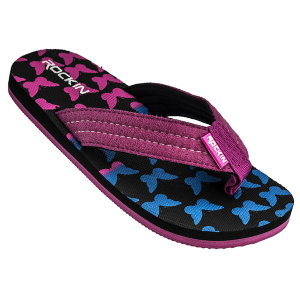 Butterfly kids flip flops with soft footbed and playful design for sunny outdoor adventures