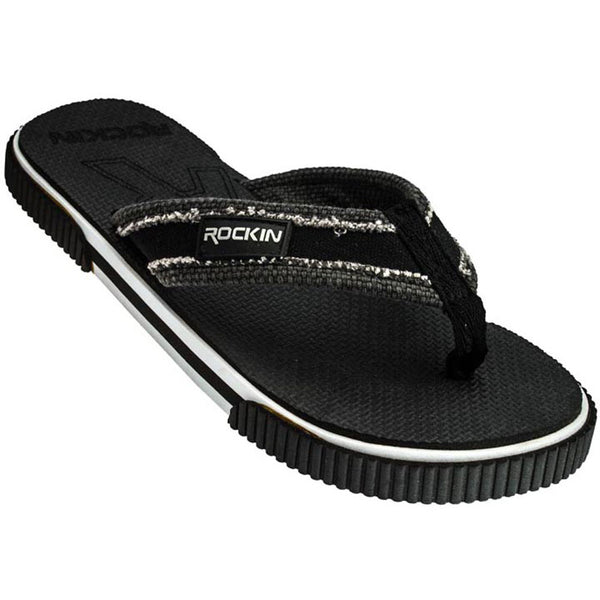 Canvas men’s flip flops with durable straps and cushioned comfort for easy summer wear