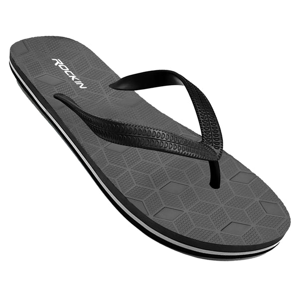 Comfortable Men's Cubed Flip Flops with slip-on design and non-slip sole for stability