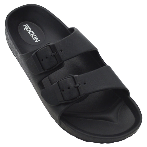Lightweight and comfortable unisex Huntington slides with modern buckle design for all-day wear