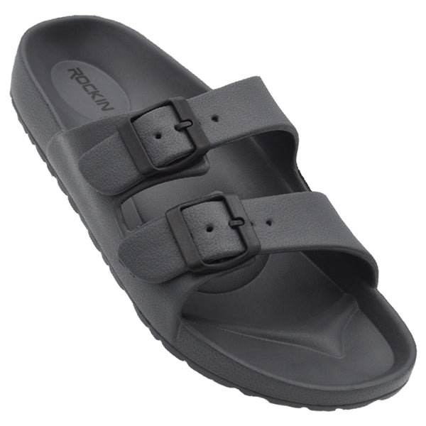 Lightweight and comfortable unisex Huntington slides with modern buckle design for all-day wear