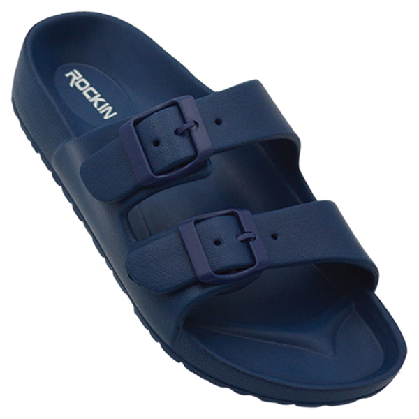 Lightweight and comfortable unisex Huntington slides with modern buckle design for all-day wear