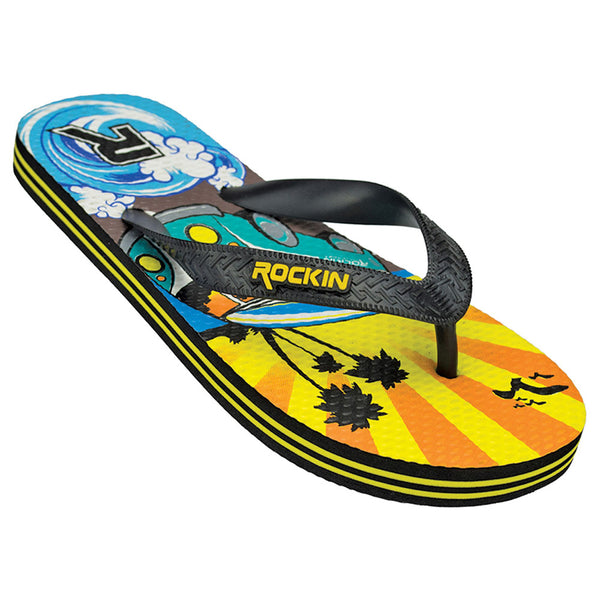 Cool Bus kids flip flops with fun design and cushioned comfort for sunny outdoor play