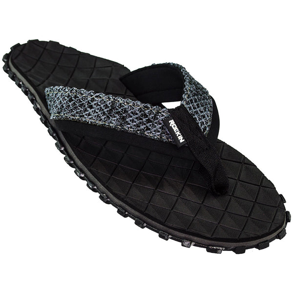Diamond Runner Men's Flip Flops with cushioned sole and diamond-textured footbed for style