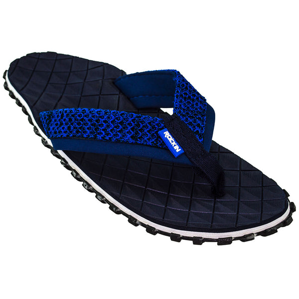 Diamond Runner Men's Flip Flops with cushioned sole and diamond-textured footbed for style