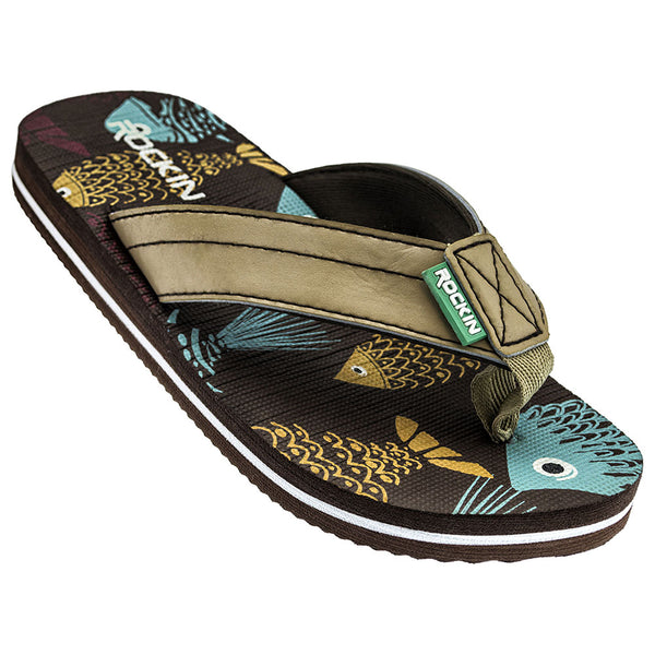 Fish kids flip flops with playful design and cushioned comfort for fun summer adventures