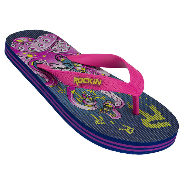 Inktopus kids flip flops with playful design and cushioned comfort for sunny outdoor play