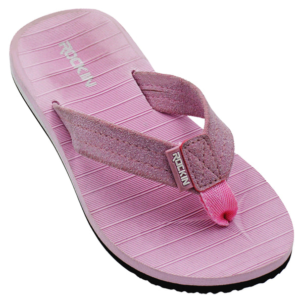 Affordable kids flip flops in bright colors, made for all-day comfort and summer playtime fun