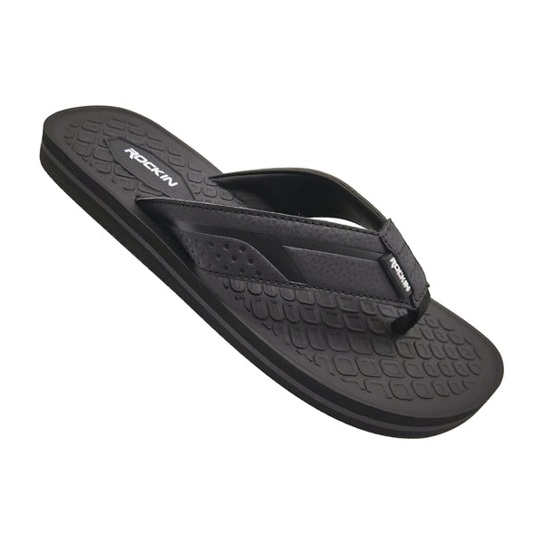 Men's Diamond Back flip flops with textured footbed for summer comfort and durability
