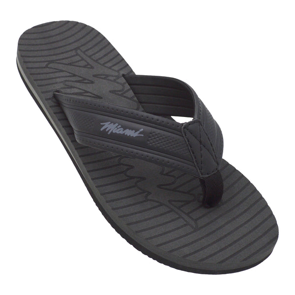 Men's Miami Elite Flip Flops with soft straps, supportive footbed, and durable outsole for comfort.