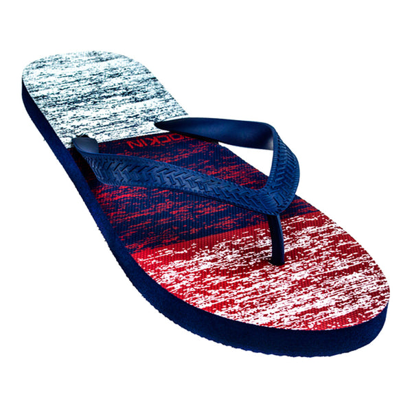 Ocean Breeze Men's Flip Flops with cushioned sole and coastal design for relaxed casual comfort