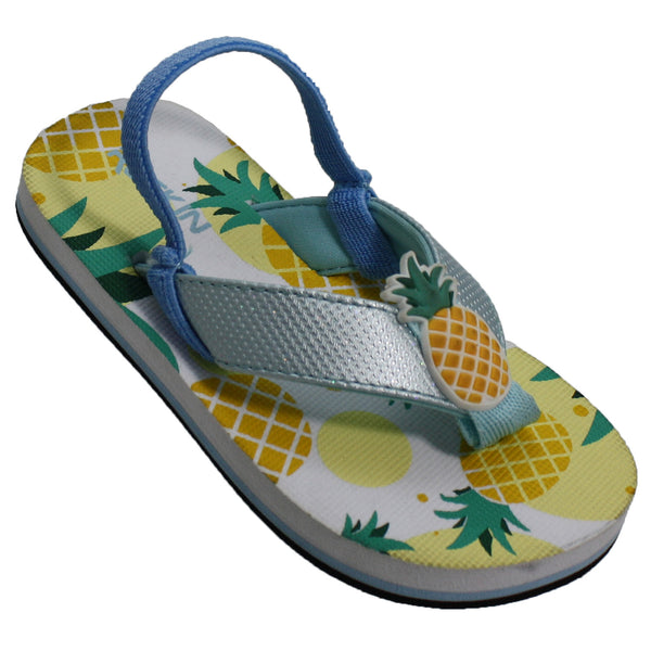  Pineapples Toddler Flip Flops with tropical design for fun summer adventures.