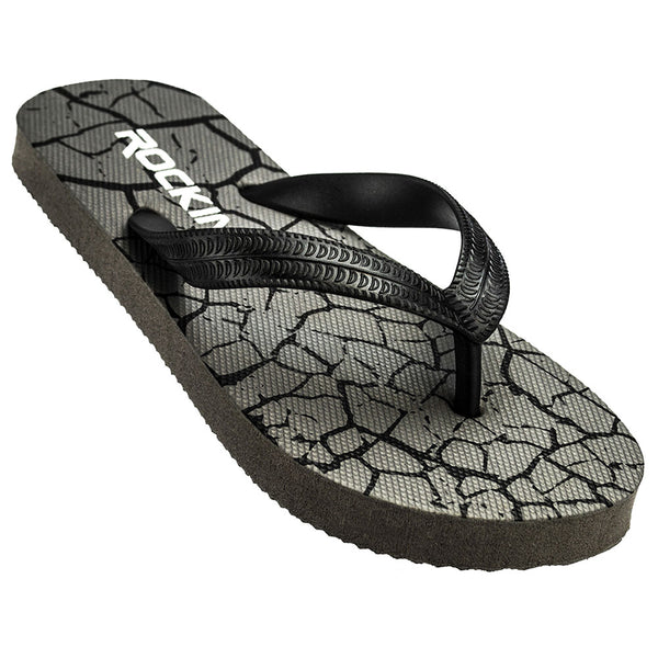 Stone kids flip flops with earthy design and cushioned comfort for outdoor adventures