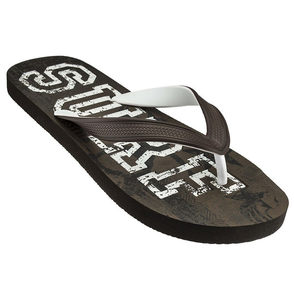 Surf men’s flip flops with beachy design and cushioned comfort for summer adventures
